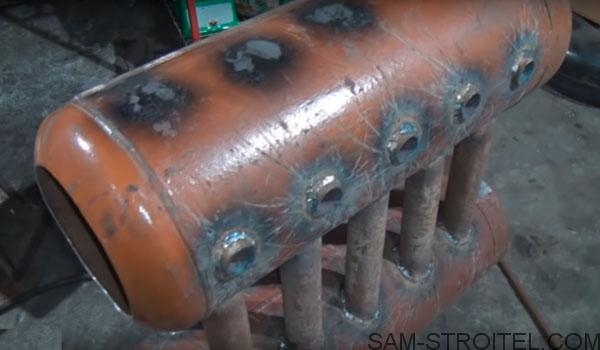 Печь из газового баллона своими руками