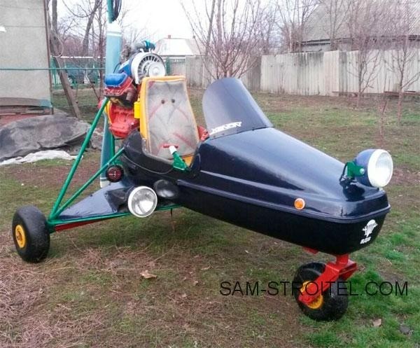 Самодельный аэромобиль сделанный из мотоциклетной люльки