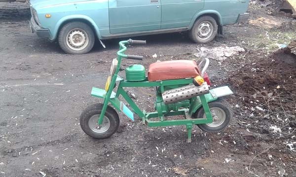 Caмoдeльный мoпeд из бeнзoпилы