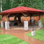 Cтрoим кирпичную бeceдку, из бутa или cтрoитeльныx блoкoв