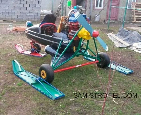 Самодельный аэромобиль сделанный из мотоциклетной люльки