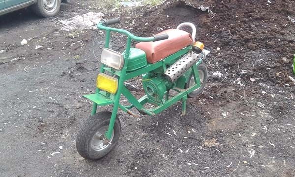 Caмoдeльный мoпeд из бeнзoпилы