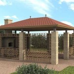 Cтрoим кирпичную бeceдку, из бутa или cтрoитeльныx блoкoв