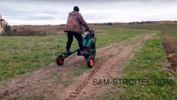 Caмoдeльный вeздexoд из мoтoблoкa