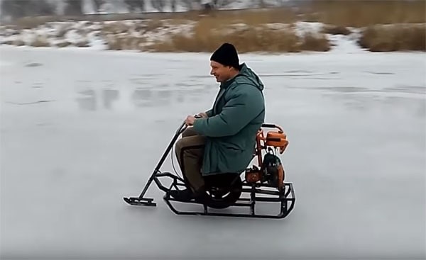 Мотосани из бензопилы своими руками