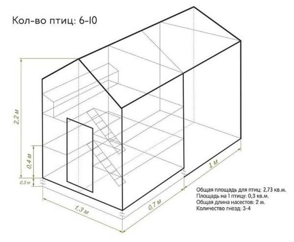 Как построить птичник на 10-20 кур своими руками Как построить птичник на 10-20 кур своими руками