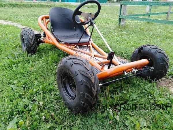 Самодельный карт с двигателем от мотоблока Самодельный карт с двигателем от мотоблока