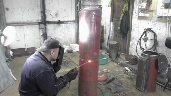 Печь из газовых баллонов сделанная своими руками