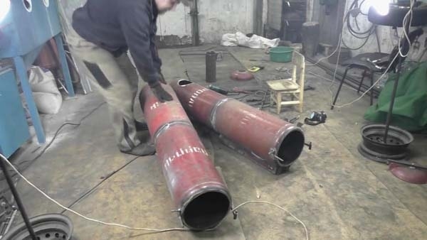 Печь из газовых баллонов сделанная своими руками