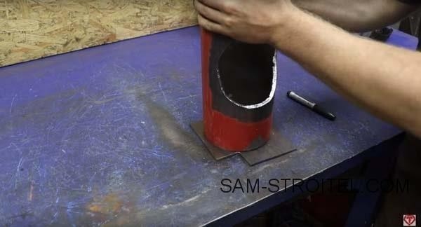 Самодельная печь из огнетушителя