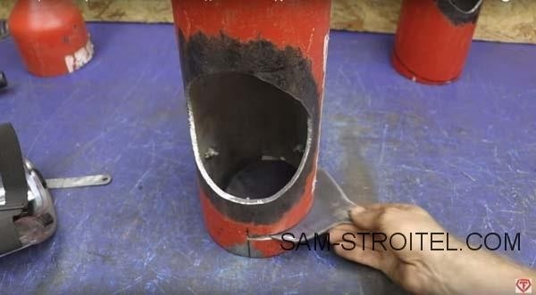 Самодельная печь из огнетушителя