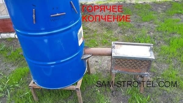 Коптильня холодного копчения из бочки 200 л Коптильня холодного копчения из бочки 200 л