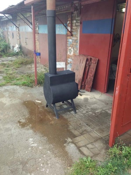 Печка в гараж своими руками