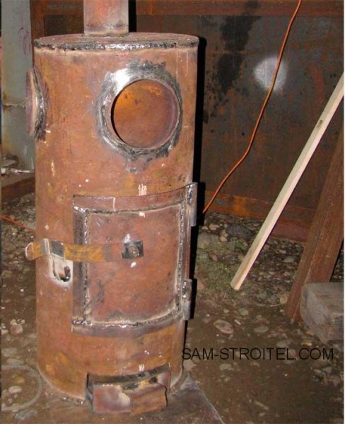 Металлическая печь своими руками для отопления гаража