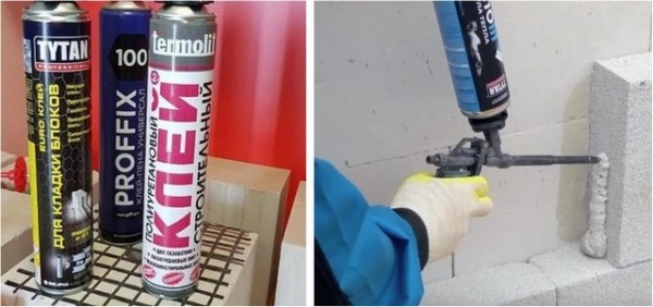 Клей пена для газобетонных блоков