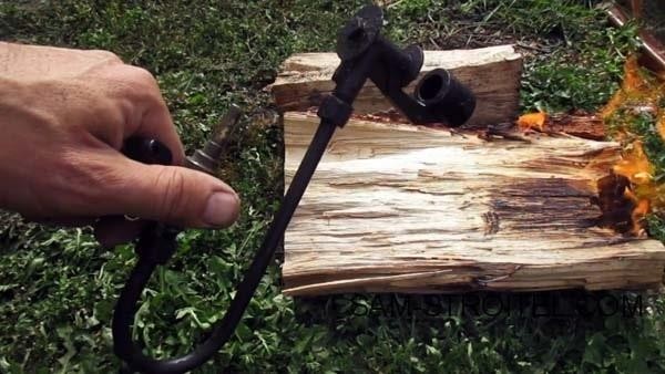 Самодельная газовая горелка из конфорки газовой плиты