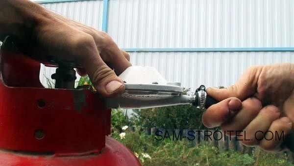 Самодельная газовая горелка из конфорки газовой плиты