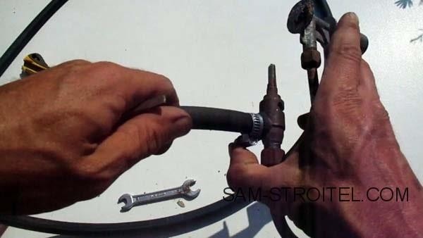 Самодельная газовая горелка из конфорки газовой плиты