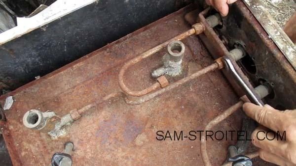 Самодельная газовая горелка из конфорки газовой плиты