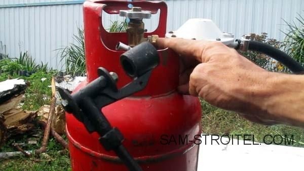 Самодельная газовая горелка из конфорки газовой плиты