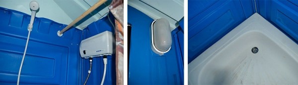 Пластиковая душевая кабина для дачи