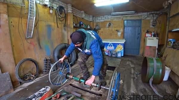 Снегоход из бензопилы своими руками