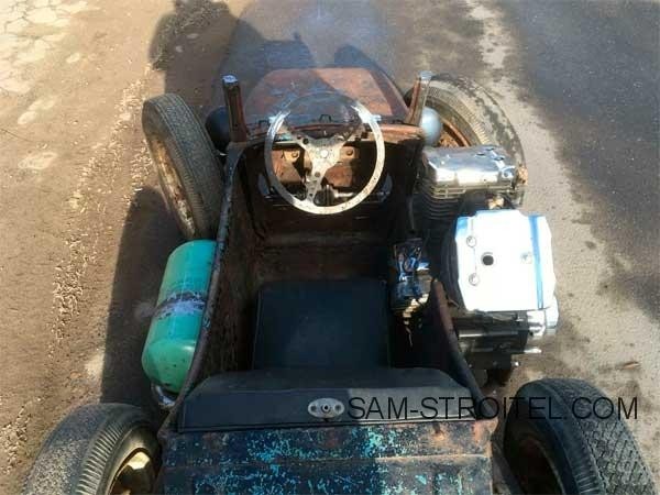 Самодельный мини автомобиль из мотоциклетной люльки