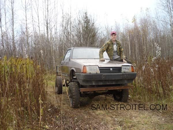 Сделал самодельный вездеход 4х4 из ВАЗ-2108: подробный фотоотчёт сборки