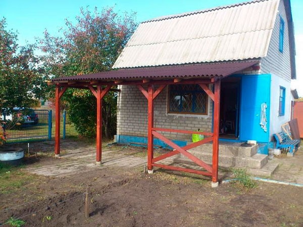 Навес на даче своими руками: пошаговое строительство