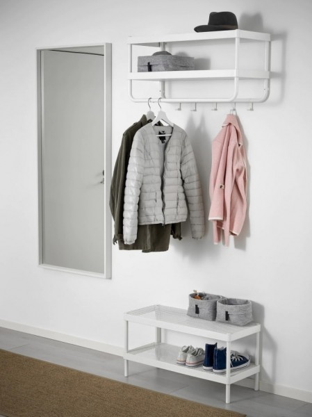 Организация хранения в прихожей товарами из IKEA