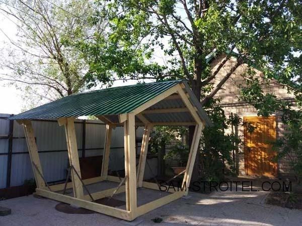 Беседка своими руками для дачи: размеры, фото пошаговой постройки