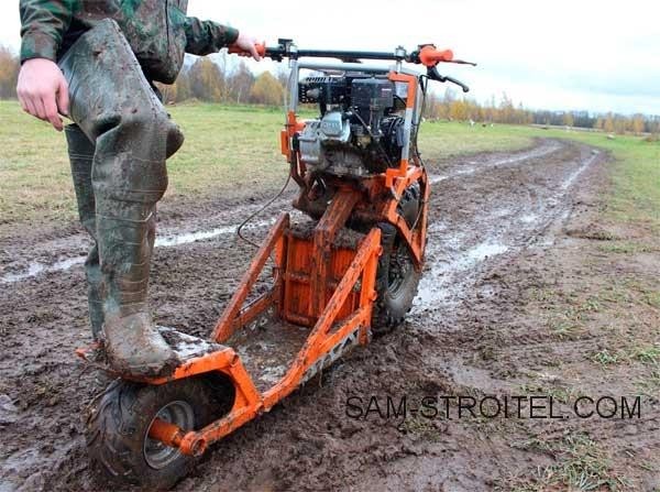 Самодельный мотосамокат вездеход из мотоблока Самодельный мотосамокат вездеход из мотоблока