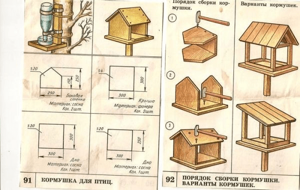Как сделать кормушку для птиц из фанеры своими руками Как сделать кормушку для птиц из фанеры своими руками