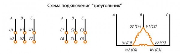 Как подключить трехфазный электродвигатель в сеть 220&nbsp;В своими силами: подробная схема