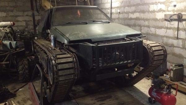 Самодельный гусеничный вездеход Танк V8