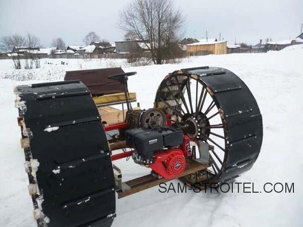Снегоход из мотоблока своими руками