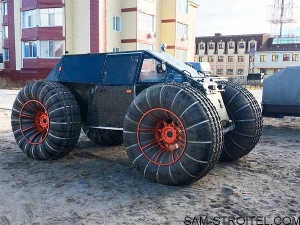 Самодельный вездеход на шинах низкого давления