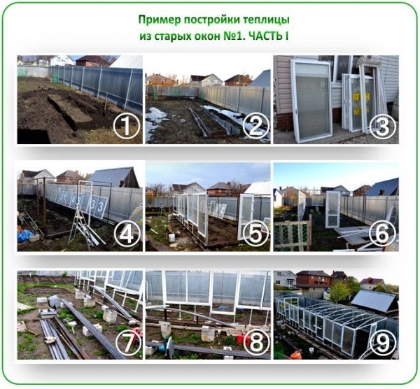 Теплица из старых оконных рам самостоятельно: пошаговая инструкция