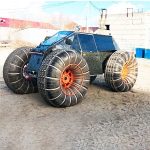 Трехколесный вездеход на шинах низкого давления