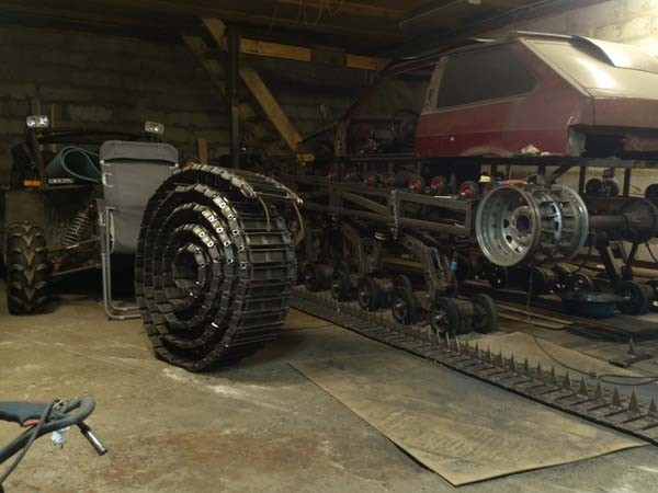 Самодельный гусеничный вездеход Танк V8