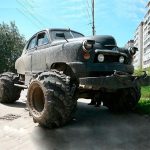 Самодельный вездеход на шинах низкого давления