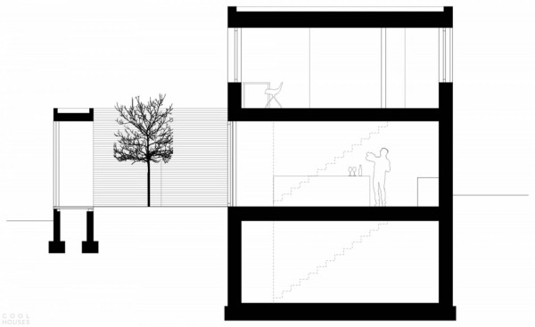Стильный деревянный дом с универсальным внутренним двором Стильный деревянный дом с универсальным внутренним двором