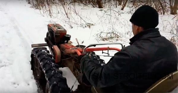 Самодельный гусеничный вездеход из мотоблока