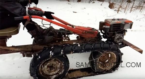 Самодельный гусеничный вездеход из мотоблока