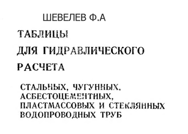 Гидравлический расчет водопровода: простые методы Гидравлический расчет водопровода: простые методы