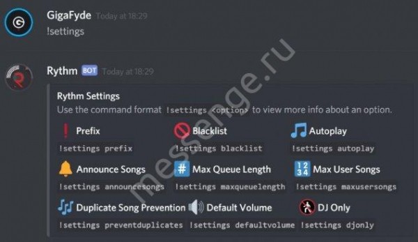 Бот Rhythm для Discord: список полезных команд! 