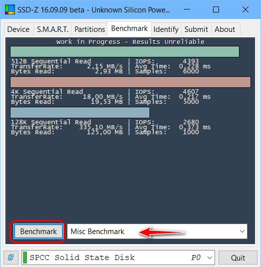  Диагностика SSD-диска программой SSD-Z 