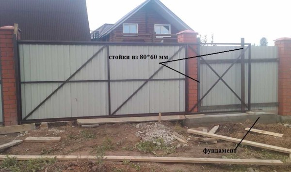 Как сделать сдвижные (откатные) ворота: делаем консольные &mdash; фотоотчет, видео