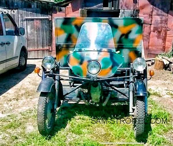 Самодельный грузовой квадроцикл из мотоцикла МТ Днепр Самодельный грузовой квадроцикл из мотоцикла МТ Днепр