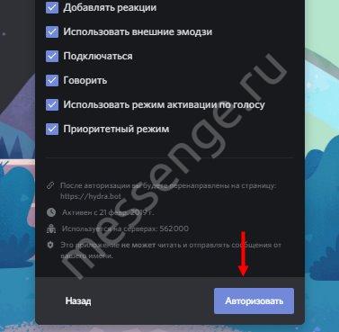 Hydra bot для Discord: обзор функционала
